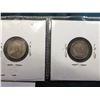 Image 2 : Lot of Canada Five Cent Silvers: 1902 & 1902 H Large H both grading VF.