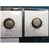 Image 2 : Lot of Canada Five Cent Silvers: 1907 & 1909 maple leaves both grading VF.