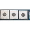 Image 1 : Lot of (3) 1954 Canada Nickels grading AU, CH BU 63, & CH BU 64.