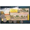 Image 1 : (2) Different Mitchell, S.D. Post Cards & a Set of (7) different Dunlap, Iowa Tokens.