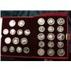 Image 2 : 1980 Olympic Coin Collection missing one Ten Rouble Coin. All encased and in original box of issue w
