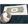 Image 2 : 1780 Maria Theresa Silver Thaler in a bezel and with a Jan. 1926 "Norman Oil Corporation" $40 Nation