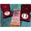 Image 2 : (2) 1834 1984 Toronta Canada Proof Silver Dollars in original cases of Issue;  & a Lodge Badge "Memb