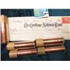 Image 2 : (5) 1958 Canadian Cent Rolls, BU.; July 5, 1900 The Carthage National Bank Check, Carthage, New York