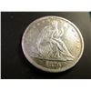 Image 2 : 1876 S U.S. Seated Liberty Half Dollar, EF with obverse scratch; & March 1st, 1878 Land Register let