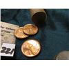 Image 2 : 1954 P Original BU Roll of Lincoln Cents. This plastic tube has done some shrinking as well but the 