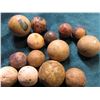 Image 2 : Group of (14) Old 19th Century Clay Marbles which were picked up while field hunting Indian Relics.