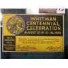 Image 2 : "1836 1936 Whitman Centennial. Incorporated Walla Walla, Wash." .10c Scrip. CU.