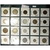 Image 2 : (20) World Coins in a Plastic Page, identified in 2" x 2"s. Includes Indo China, Iran, Ireland, Ital