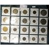 Image 2 : (20) World Coins in a Plastic Page, identified in 2" x 2"s. Includes Kenya, Libya, Luxembourg, Macau
