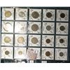 Image 1 : (20) World Coins in a Plastic Page, identified in 2" x 2"s. Includes Portugal, Romania, Russia, Rwan