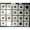 Image 2 : (20) World Coins in a Plastic Page, identified in 2" x 2"s. Includes over 100 years old coins from A