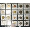 Image 1 : (20) World Coins in a Plastic Page, identified in 2" x 2"s. Includes Austria, Czech Republic, France