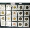 Image 2 : (20) World Coins in a Plastic Page, identified in 2" x 2"s. Includes Austria, Czech Republic, France