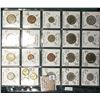 Image 1 : (20) World Coins in a Plastic Page, identified in 2" x 2"s. Includes Portugal, Spain, Thailand, Turk