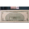 Image 2 : Series 2003A Star Replacement Five Dollar Federal Reserve Note. EF.