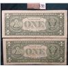 Image 2 : Series 2003A & 2006 Star Replacement One Dollar Federal Reserve Notes. VF-EF.