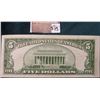 Image 2 : Series 1934 B Five Dollar Federal Reserve Note, E89 macro plate obverse & a macro 1684 Reverse. Near