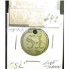 Image 1 : Seated 25C Silver Love Token Fancy Scrollwork Old English "SL"