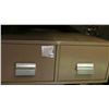 Image 2 : Two-drawer Metal Filing Drawer "H.O.N" Muscatine, Iowa. To be sold on auction floor, not shipped.
