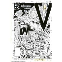 Tony DeZuniga - Original Cover Art for V: the Series #3 (DC, 1985). This third issue cover of the...