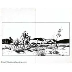 Tony DeZuniga - Original Art Illustration, Jonah Hex Portfolio Plate (DC, 1980)....