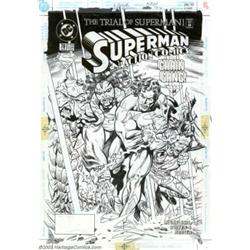 Kieron Dwyer and Denis Rodier - Original Cover Art for Action Comics #716 (DC, 1995)....