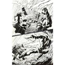 Kieron Dwyer and Rick Remender - Original Art for The Mighty Avengers #60, page 7 (Marvel, 2003)....