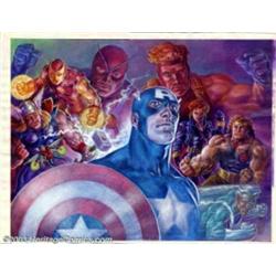 Kieron Dwyer - Original Painting for The Marvel Pin-Up Book, "The Avengers" (Marvel Comics, 1995)...