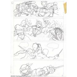 Kevin Eastman - Original Preliminary Art for Teenage Mutant Ninja Turtles #1, page 6 (Mirage Stud...