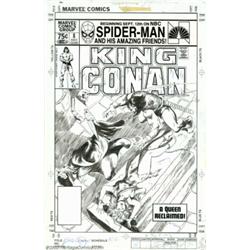 John Buscema - Original Cover Art for King Conan #8 (Marvel, 1981)....