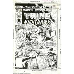 John Buscema - Original Cover Art for Marvel Two-In-One #34 (Marvel, 1977). John Buscema ties it...