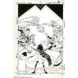 Eduardo Barreto and Romeo Tanghal - Original Cover Art for New Teen Titans #16 (DC, 1986). Starfi...