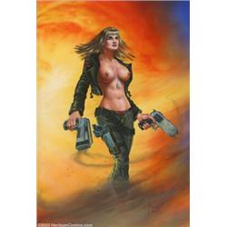 Ed Beard, Jr. - Original Painting for Shadowfist CCG, "Major Hottie" (2002). The term "Major Hott...