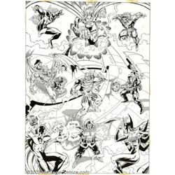 Ron Lim - Original Art for Marvel Universe 1994 Card Set, Cards #82-90 (Fleer, 1994). Created as...