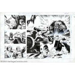 Val Mayerik and Jack Abel - Original Art for Man-Thing #4, pages 10 and 11 (Marvel, 1974)....