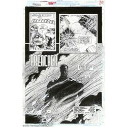 Shawn McManus - Original Art for Punisher Annual, Complete 8-page Story "Preacher" (Marvel, 1990s...