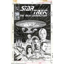 Jerome Moore - Original Cover Art for Star Trek: The Next Generation #1 (DC, 1989). In this first...