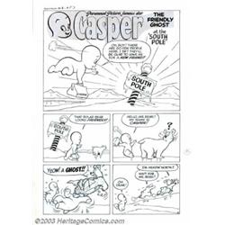 Steve Mufatti (attributed) - Original Art for Casper #8, Complete 5-page Story,  At the South Pol...