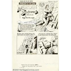 Paul Norris and Mike Royer - Original Art for Tarzan #194, page 1 (Gold Key, 1970). Tarzan and hi...