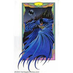 Scott Rosema - Original Painting, "Batman" (1994). This moody, evocative portrait of the Darknigh...