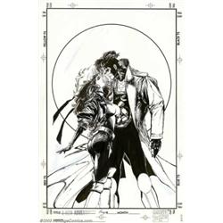Bill Sienkiewicz - Original Illustration for X-Men Adventures, Rogue and Gambit (undated)....