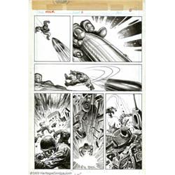 Walt Simonson and Alfredo Alcala - Original Art for The Rampaging Hulk #1, page 8 (Marvel, 1977)....