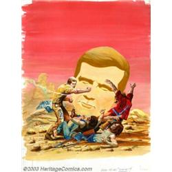 Jack Sparling - Original Cover Art for Six Million Dollar Man Magazine #3 (Charlton, 1976)....