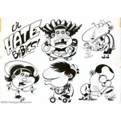 Peter Bagge - Original Illustration for Hate, "Lil' Hate Babies!" (Fantagraphics, 1997). This pin...