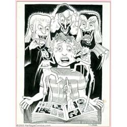 Kim Deitch - Original Art Illustration for Blab! #5 (Kitchen Sink, 1996)....