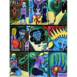 Jeff Johnson - Original Back Cover Art for Nurture The Devil #3, "Fall" (Fantagraphics, 1994)....
