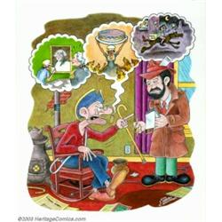 Jay Lynch - Original Art Illustration, "Spirit of 76" (Playboy, 1976). Here is a famous cartoon b...