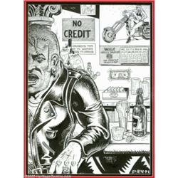 Spain Rodriguez - Original Art Illustration (1991). Keeping with his favorite biker theme, <B>Spa...