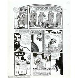 Spain Rodriguez - Original Art Panel Page for the Collected Trashman, Page 16 (Red Mountain Tribe...